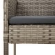 preview thumbnail 72 of 91, vidaXL 3 Piece Patio Dining Set with Cushions Black Poly Rattan - 18.9" x 21.7" x 34.6"