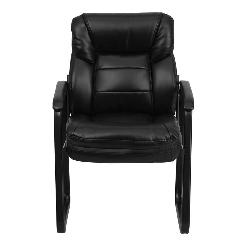 Executive Side Reception Chair with Lumbar Support and Sled Base