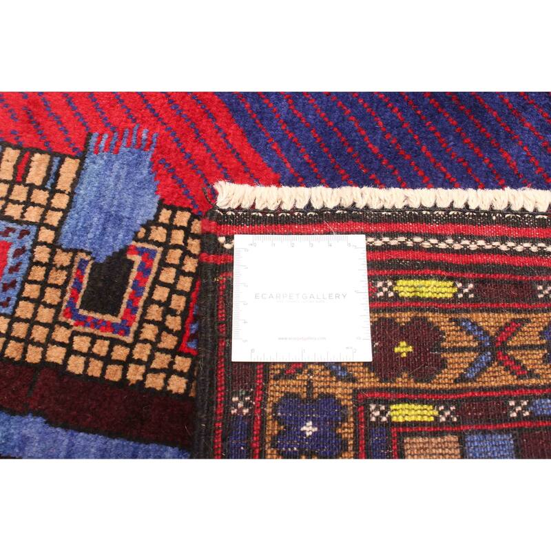 ECARPETGALLERY Hand-knotted Teimani Red Wool Rug - 2'9 x 4'8