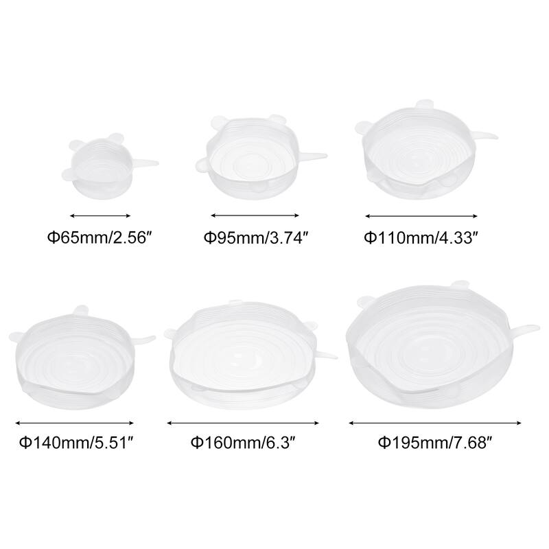 Silicone Stretch Lids, 2 Sets Silicone Lids for Bowls and Food Covers