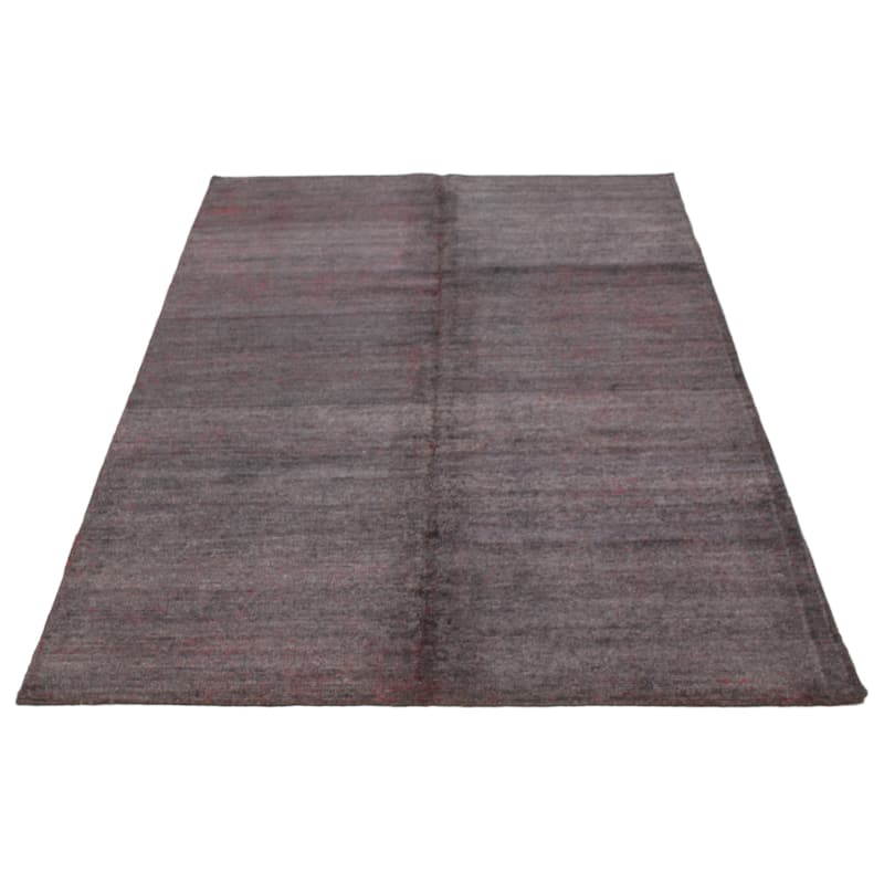 ECARPETGALLERY Hand-knotted Loreto Grey Silk Rug - 6'6 x 9'9