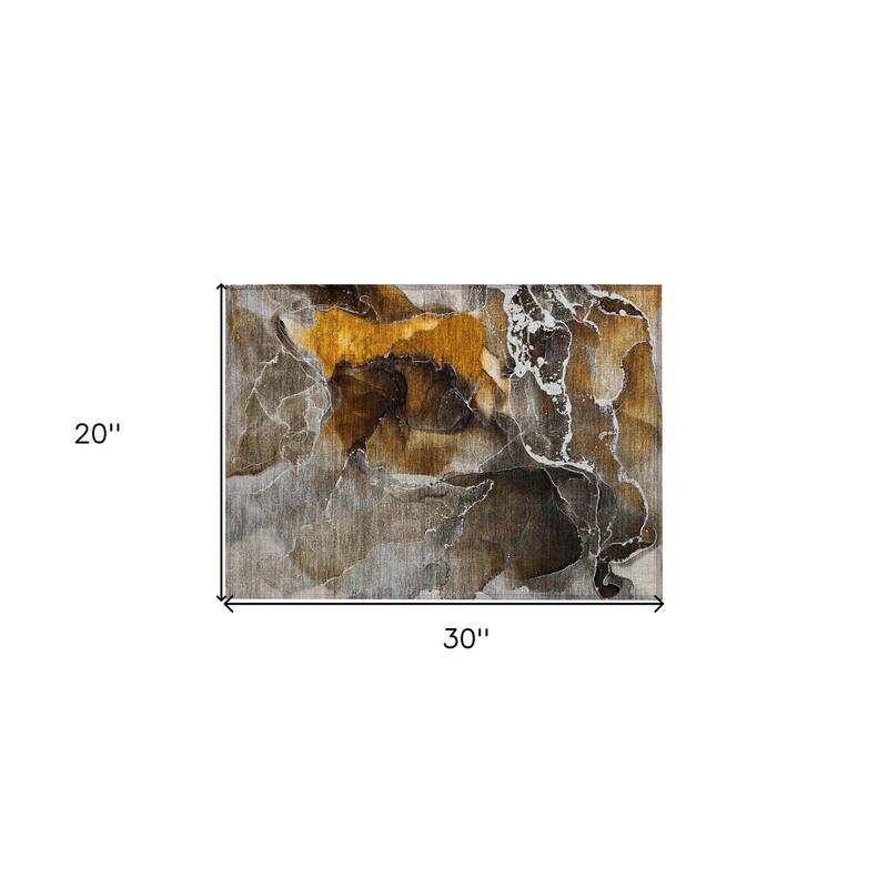 Almona Artistic Abstract Weather Resistant Sleek Contemporary Outdoor Rug