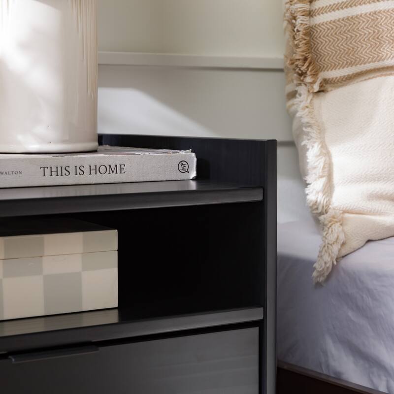 Middlebrook Modern Gallery Top Solid Wood Nightstand
