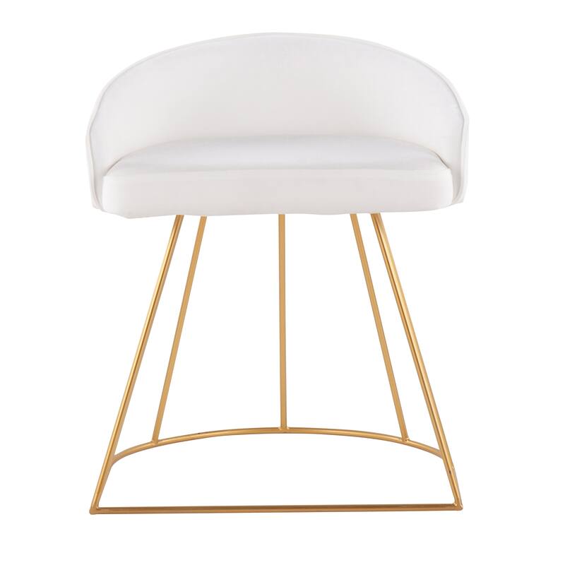 Silver Orchid Haid Velvet Upholstered Vanity Stool