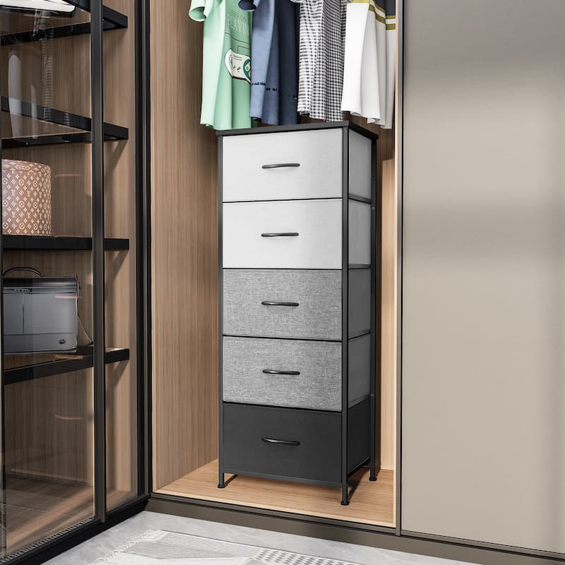 VredHom 5 Drawers Vertical Dresser Storage Tower