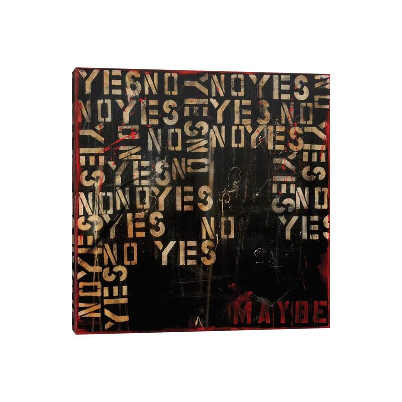 iCanvas "Yes, No, Maybe?" by Erin Ashley Canvas Print