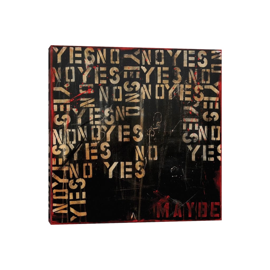 iCanvas "Yes, No, Maybe?" by Erin Ashley Canvas Print