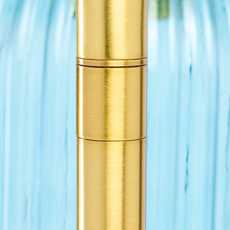 Frederick River of Goods Gold Metal and Glass Candlestick Floor Lamp