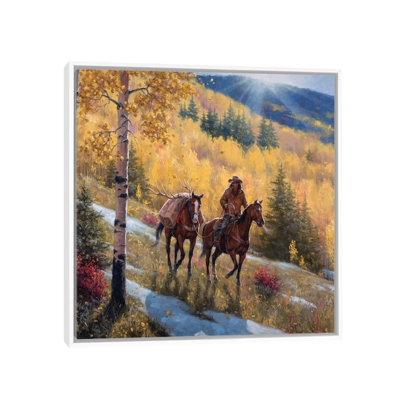 iCanvas "Glow of Indian Summer" by Jack Sorenson Framed Canvas Print - White - 37x37