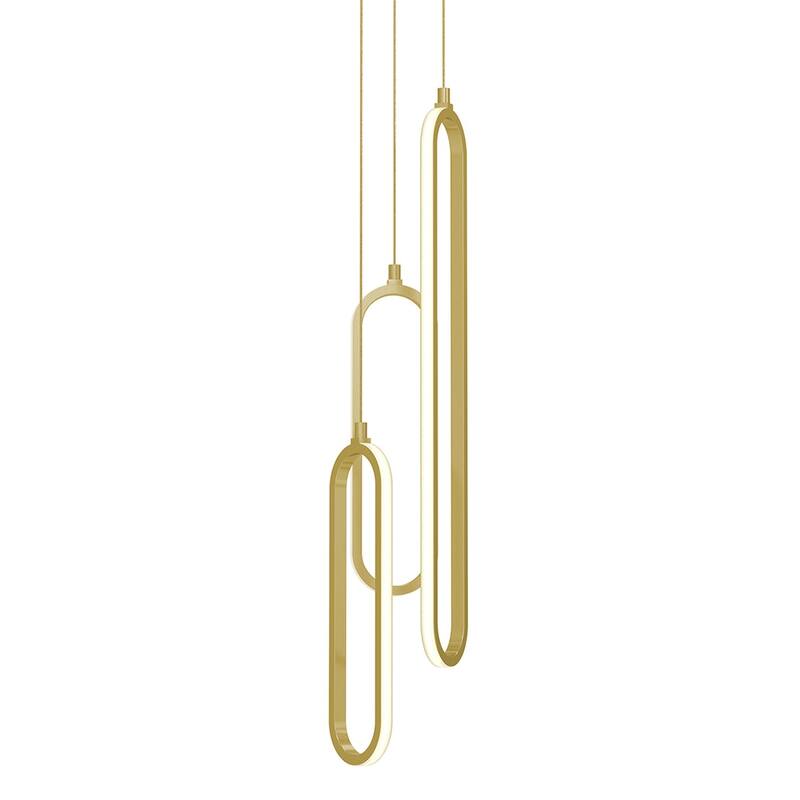 AFX SIEP99LAJD1RND3 Sienna 6" Wide LED Multi Light Pendant - Gold / White