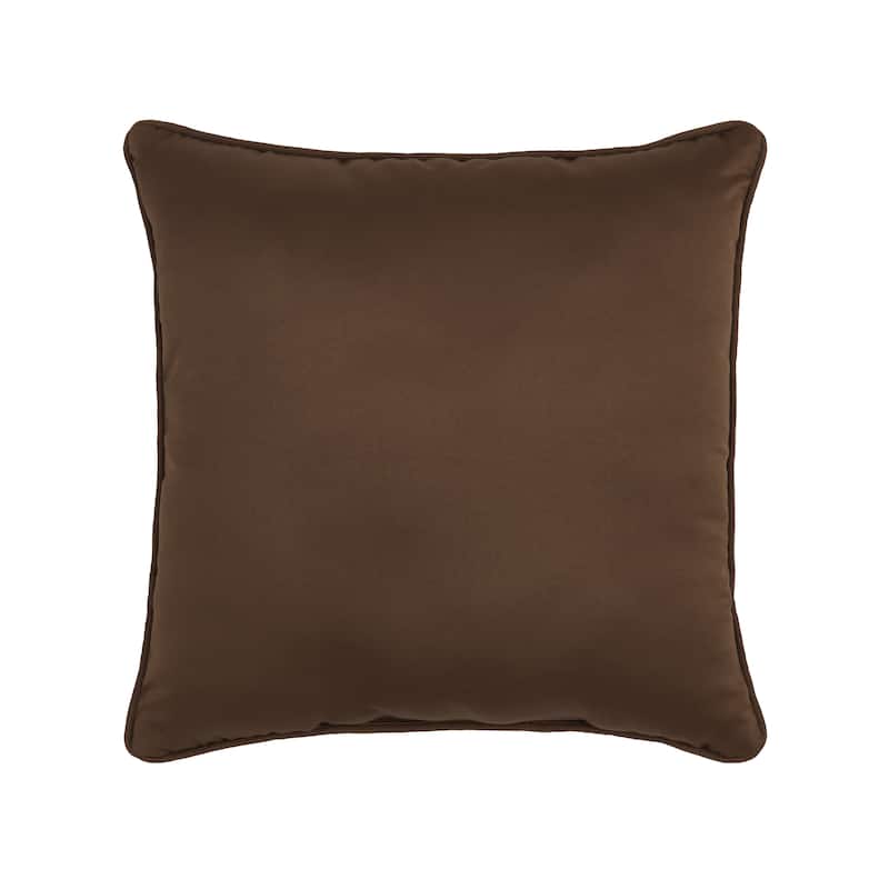 Odette 18" Square Decorative Throw Pillow - Polyester - Chocolate - Accent