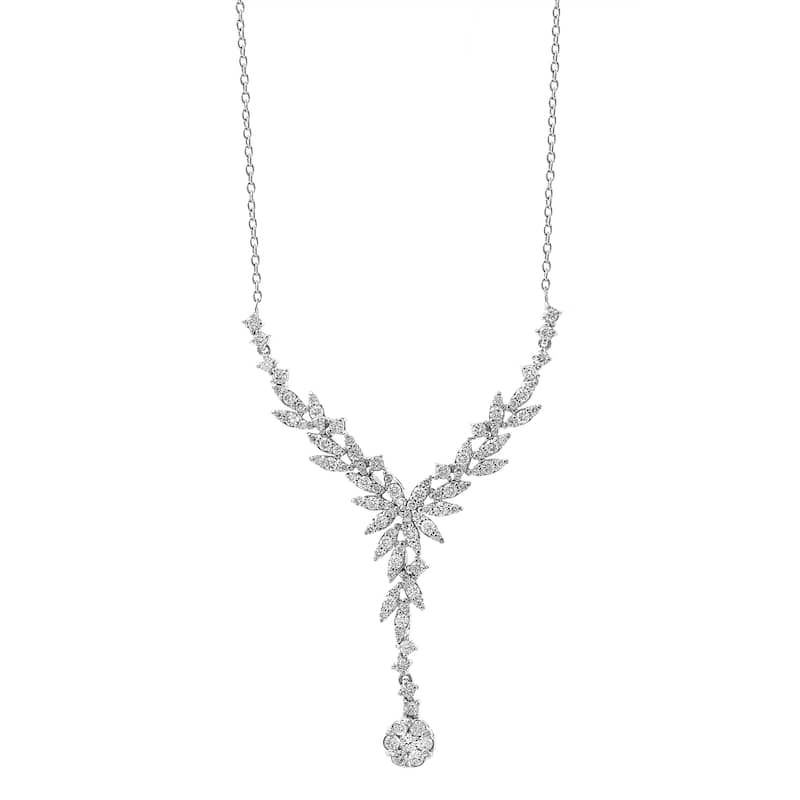 Effy Women's 14K White Gold Diamond Necklace