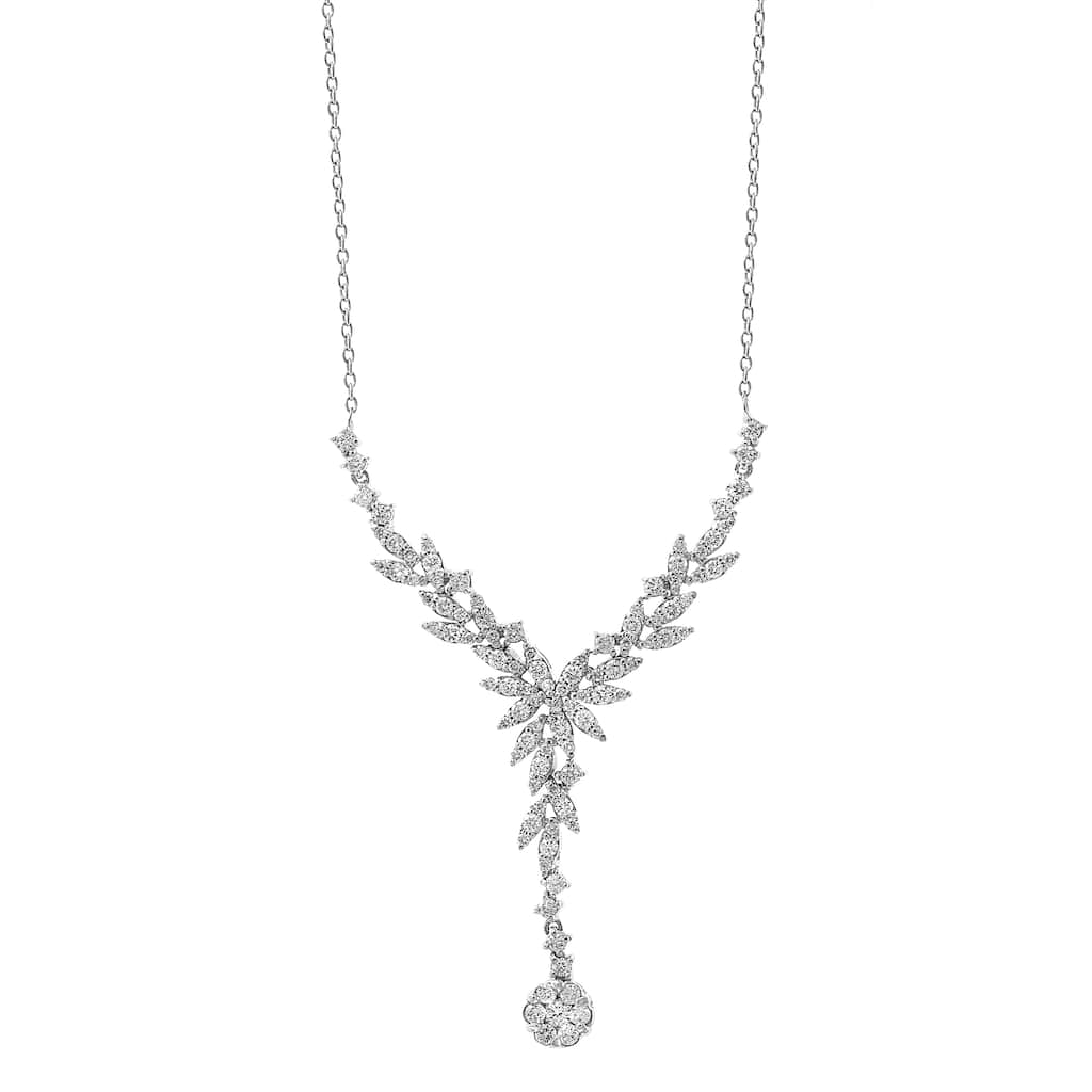 Effy Women's 14K White Gold Diamond Necklace