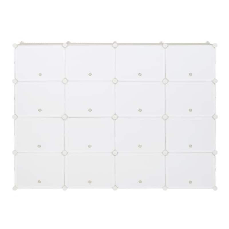 8-Tier Portable 64 Pair Shoe Rack Organizer 32 Grids Tower Shelf Storage Cabinet - 53" x 12" x 47.25"