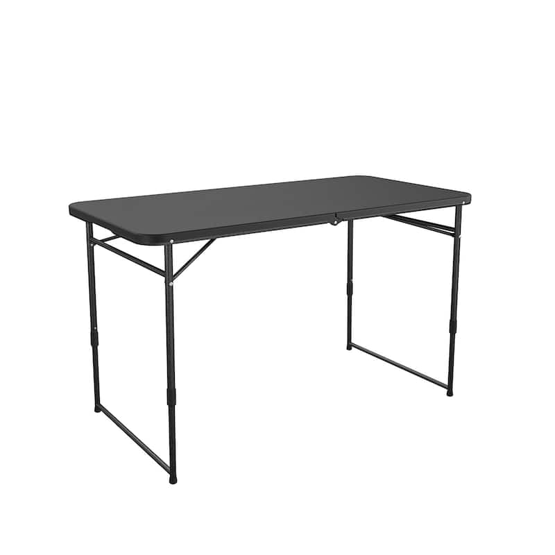 COSCO Indoor/Outdoor 4 ft. Fold-in-Half Portable Utility Table - Black