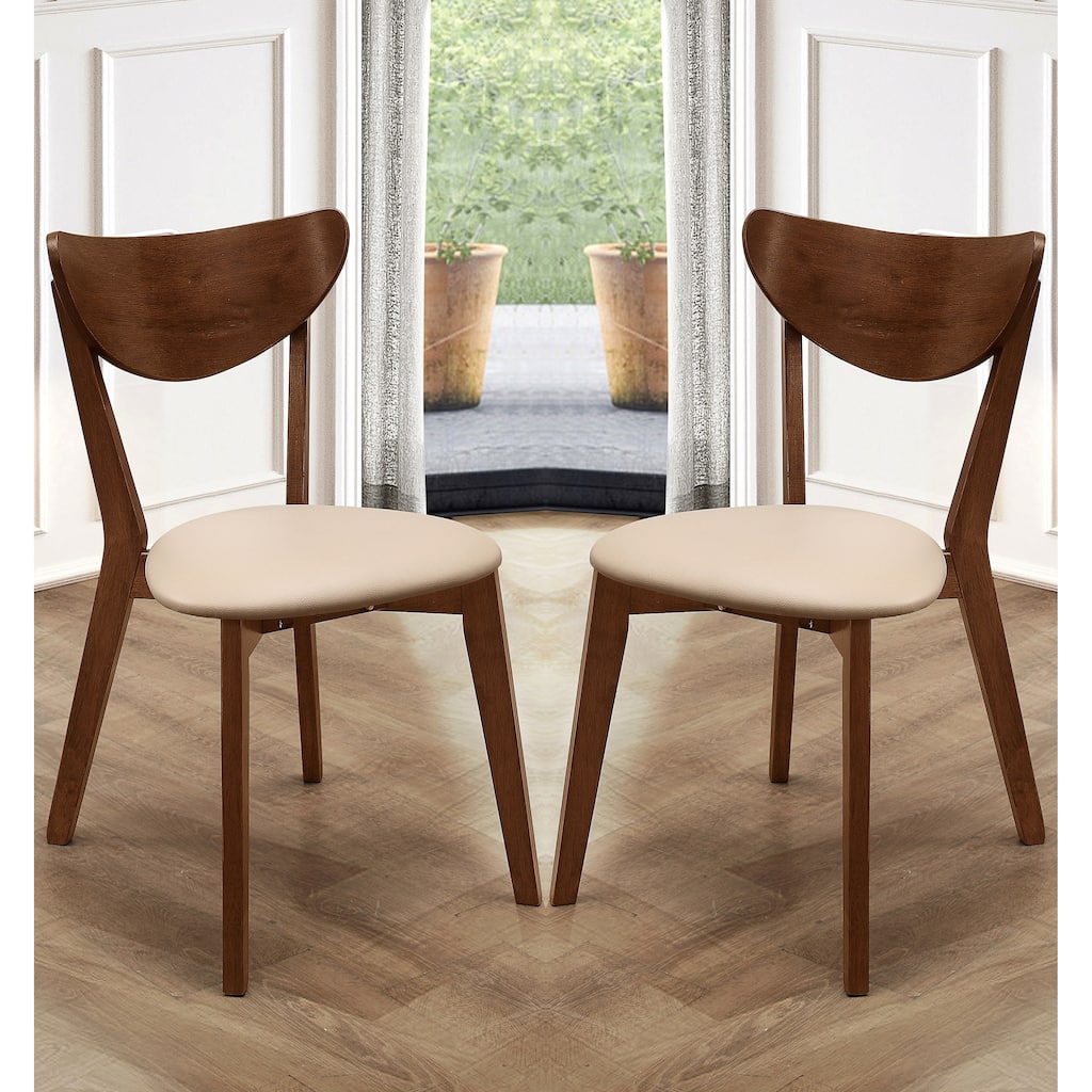 Retro Mid-century Design Chestnut Dining Chairs (Set of 2)