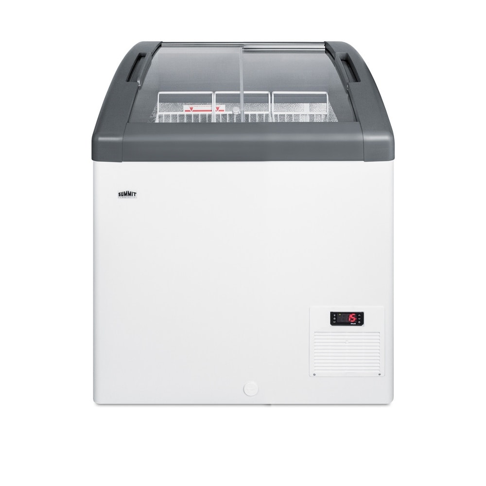 Summit  FOCUS73  Commercial 30" Wide 5.7 Cu. Ft. Capacity Food & Beverage Freezer Merchandiser - White (White)