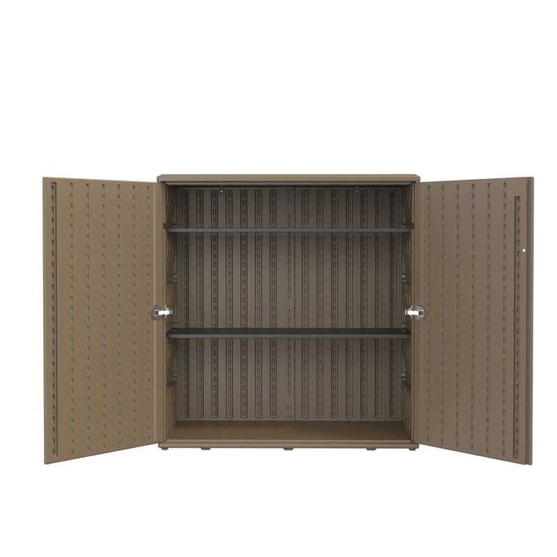 2.85 ft. W x 1.25 ft. D White Resin HDPE Plastic Shed Outdoor Storage Shed Tool Storage Shed