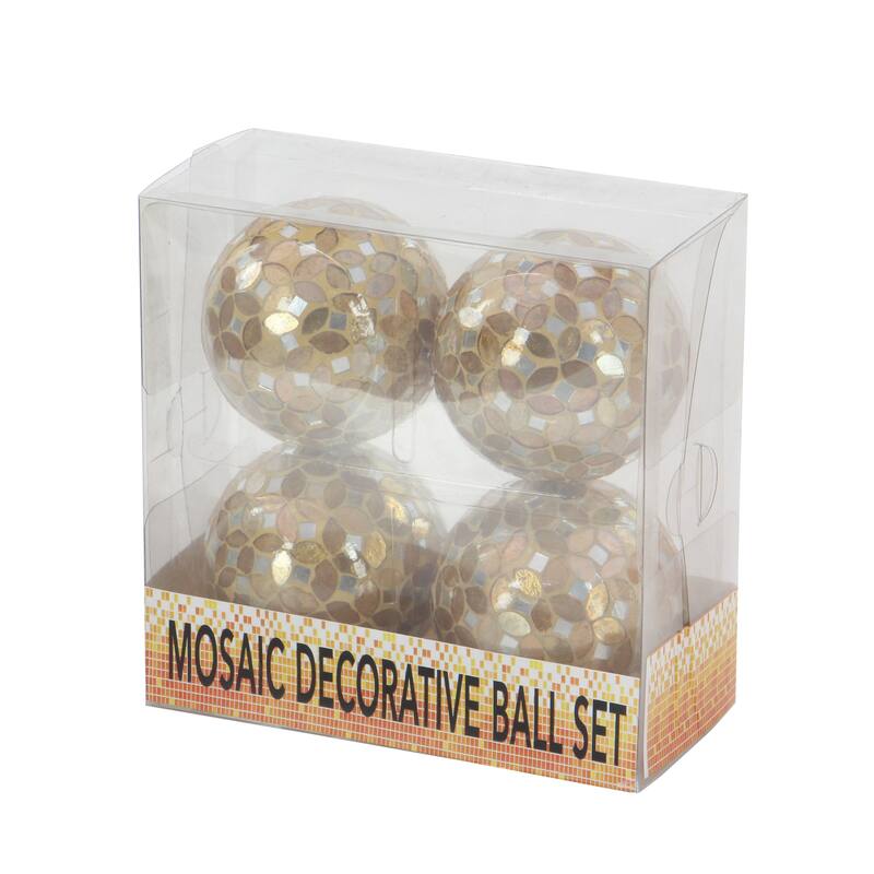 Glass Glam Orbs & Vase Filler (Set of 4) - S/4 4"D - S/4 4"D