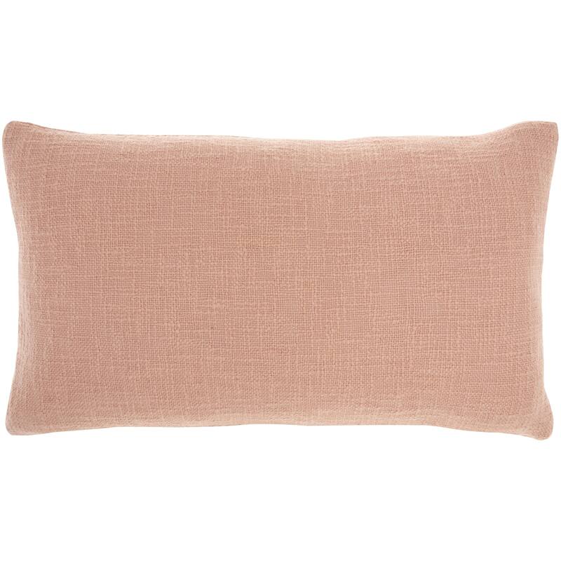 Mina Victory Life Styles Textured Words Welcome Throw Pillow 12"X21"