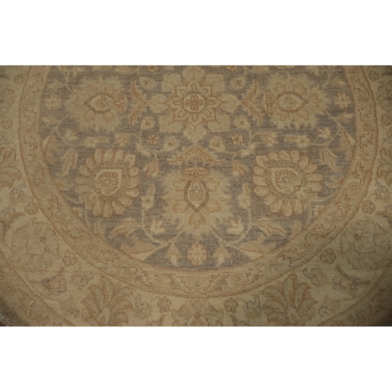 Hand Knotted Oriental 100% Wool Carpet Traditional Floral Brown Peshawar Area Rug - 5' 0'' X 4' 10''