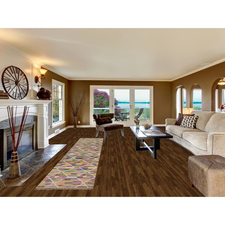 Hand Knotted Oriental 100% Wool Carpet Modern All-Over Multi-Colored Moroccan Runner Rug - 12' 9'' X 2' 5''