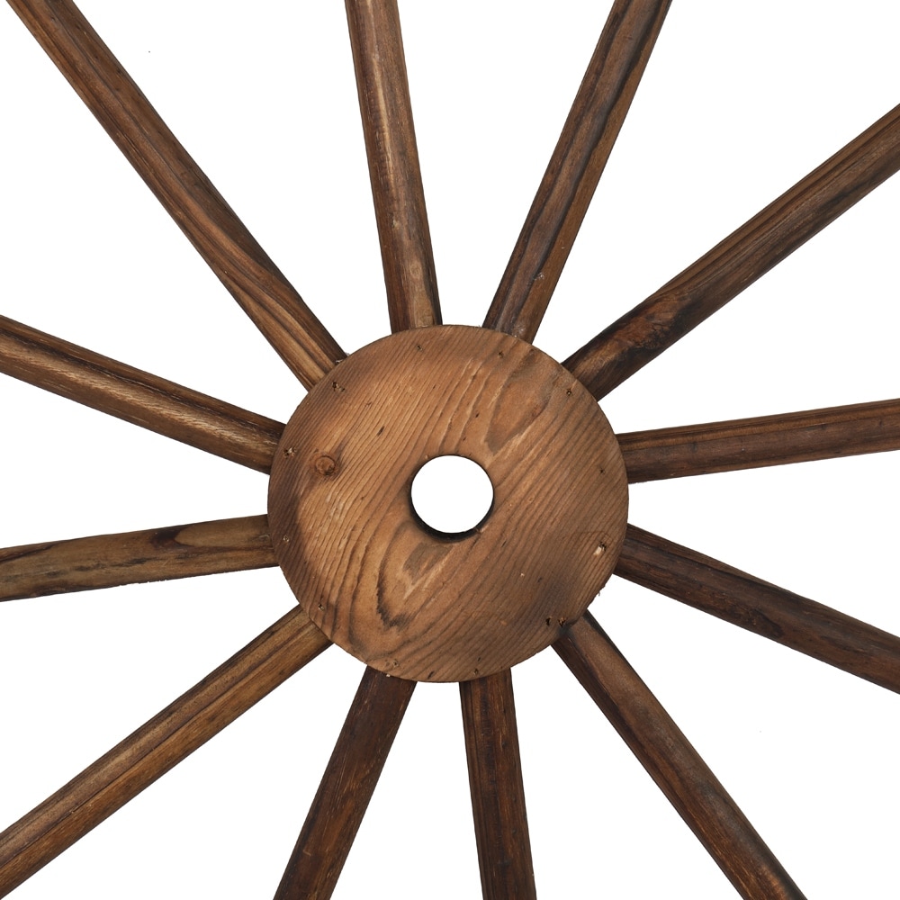 Details about   2pcs 24-Inch Old Western Style Garden Art Wall Decor Wooden Wagon Wheel Brown 