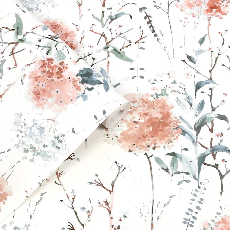 Laura Ashley Pallington Bloom Plaster Pink Wallpaper
