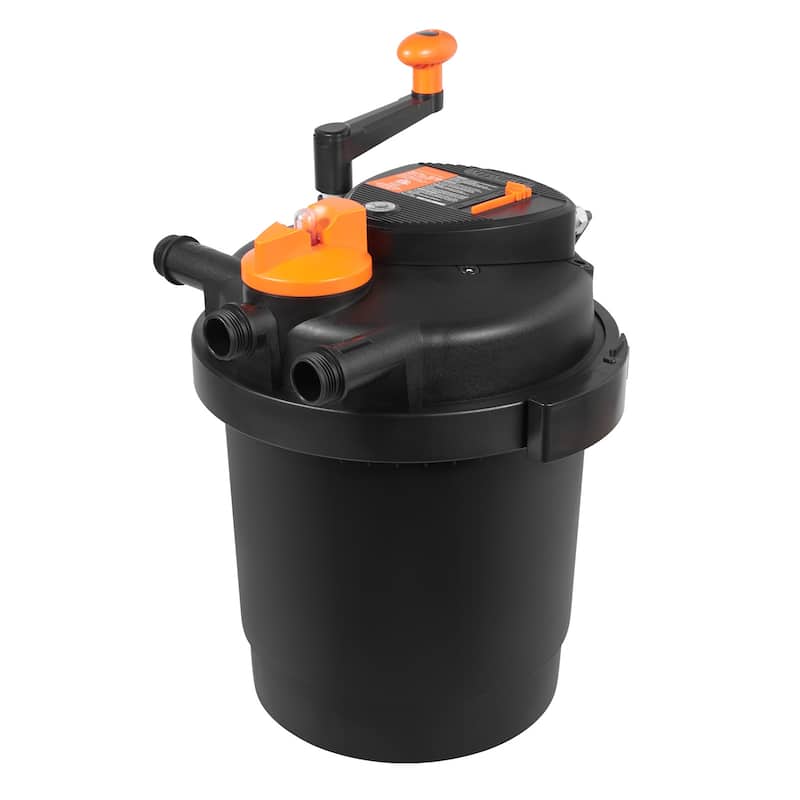Bio Pressure Pond Filter, with 13W UV-C Light, Pressurized Biological Pond Filter System Filtration Equipment for Fountain Pool - 1580 GPH