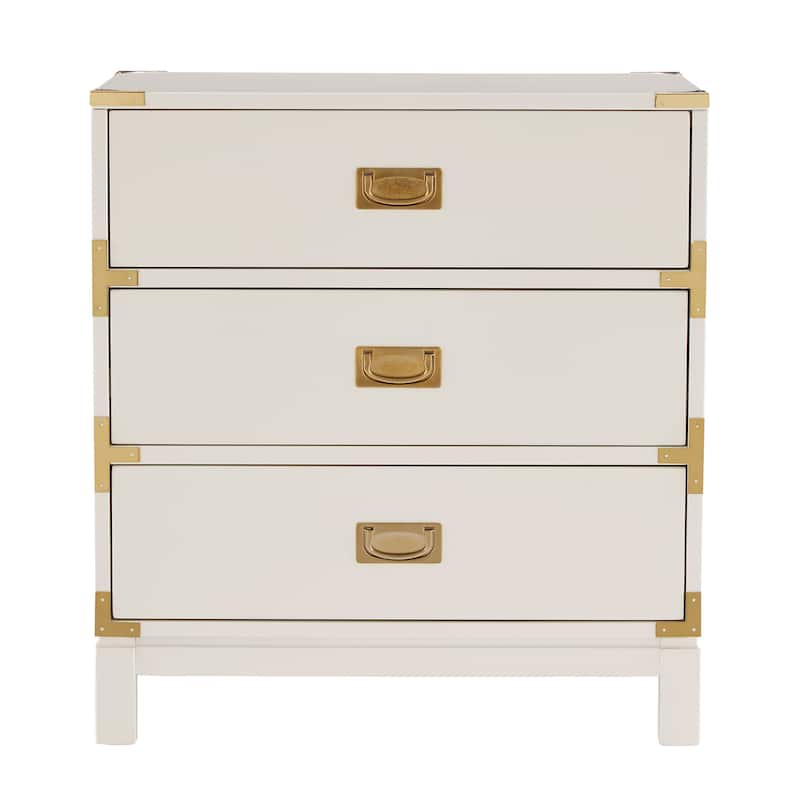Kedric 3-drawer Goldtone Accent Nightstand by iNSPIRE Q Bold