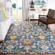 SAFAVIEH, Handmade Marietje Blossom French Country Wool Area Rug - 12' x 18' - Navy/Multi