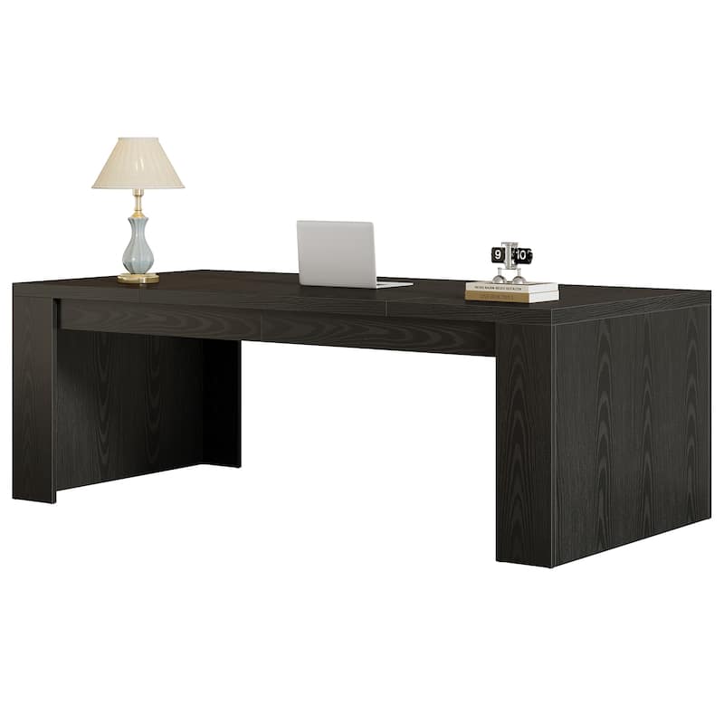 70.9" Wood Computer Desk, Executive Office Desk, Home Office Writing Workstation Business Accent Desk