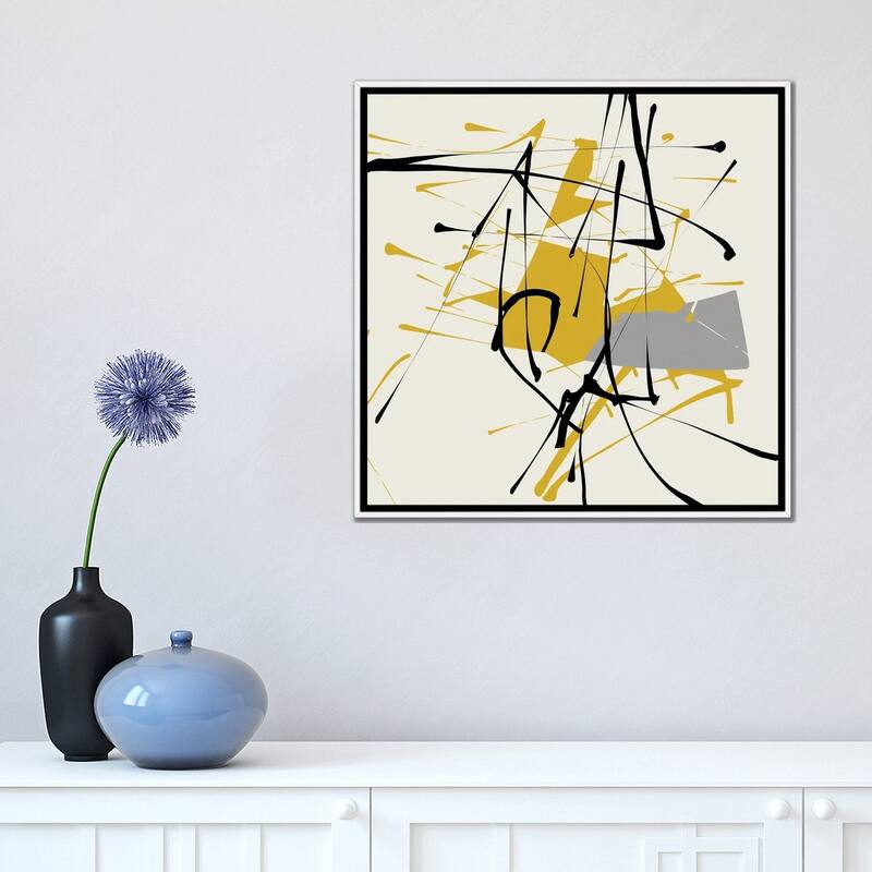 iCanvas "Remembering Pollock" by Angel Estevez Framed Canvas Print