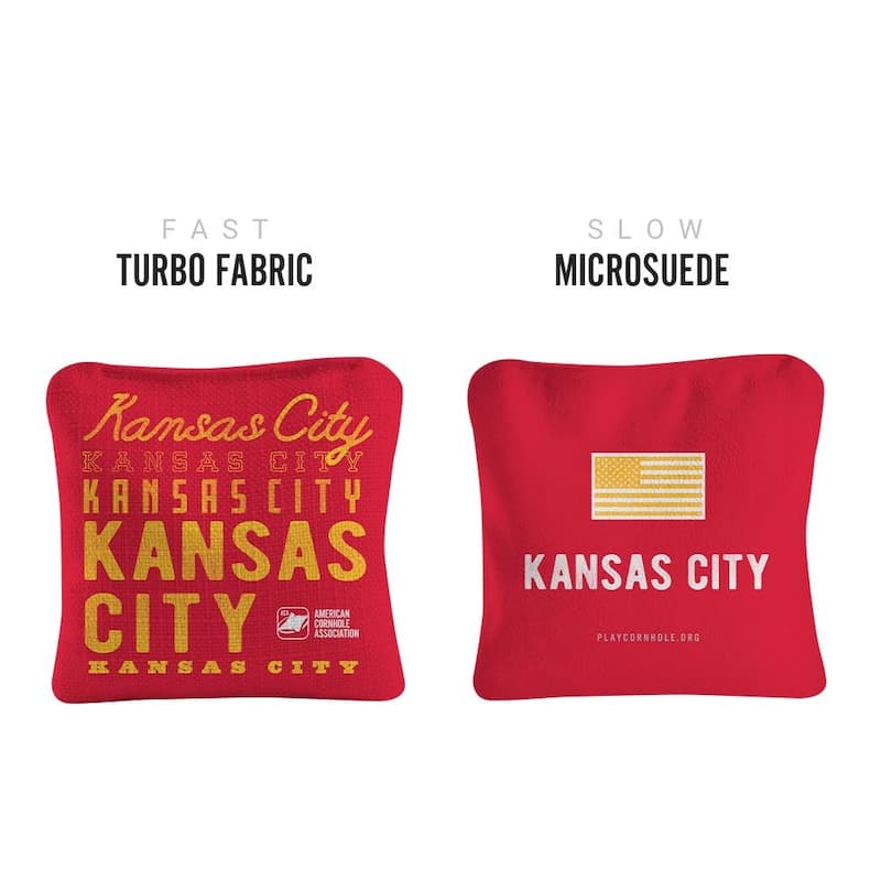 Kansas City Football Red Dual Sided Cornhole Bags