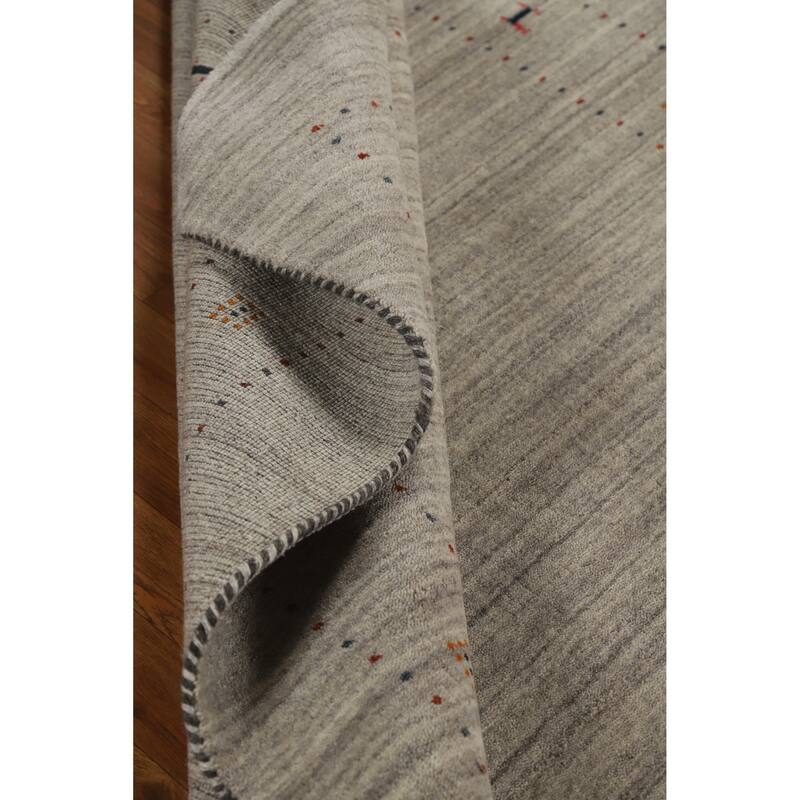 Hand Knotted Oriental 100% Wool Carpet Tribal Animal Pictorial Beige & Ivories Gabbeh Area Rug - 7' 9'' X 5' 1''