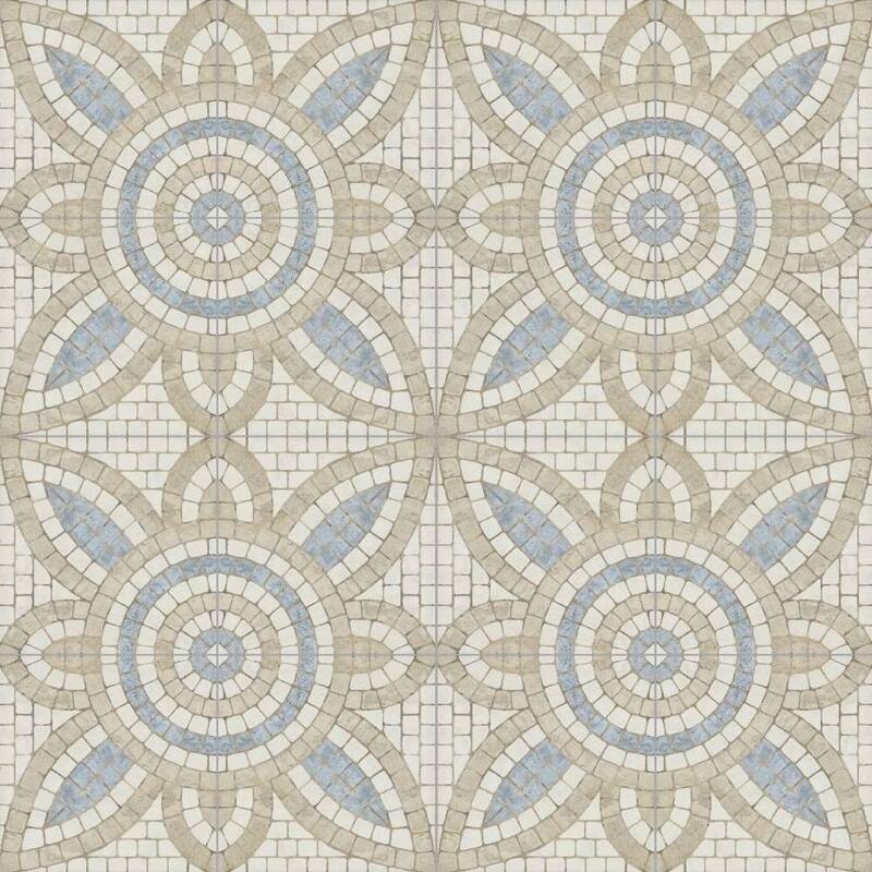 Roman Road 8x8 Matte Porcelain Encaustic Tile - Floor, Wall, Backsplash