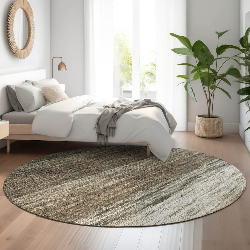 Premium Washable Super Soft Chunky Ombre Mayfield Rug - Brown - 8' x 8'