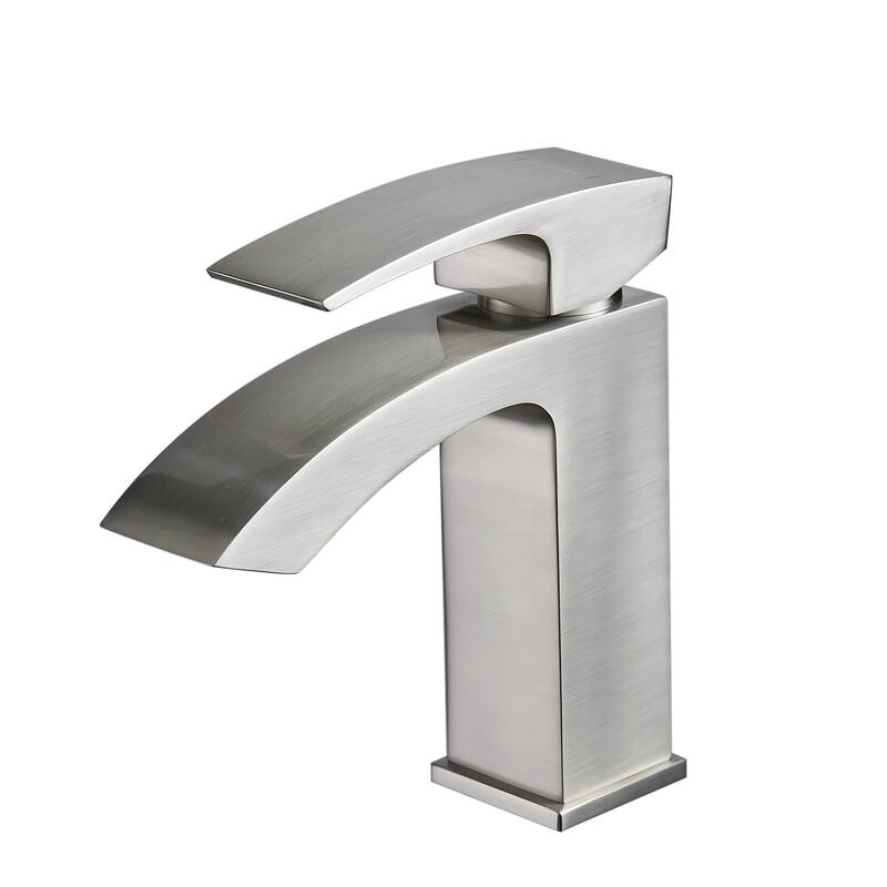 Topcraft Single Handle Modern Bathroom Faucet - Brushed Nickel