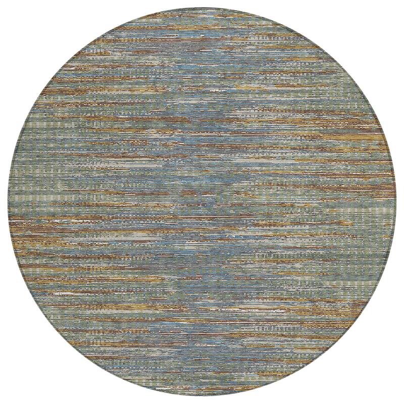 Machine Washable Indoor/ Outdoor Casual Keystone Chantille Rug