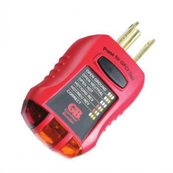 Gardner Bender GFI3501 Ground Fault Receptacle Tester & Circuit Analyzer Black/Red Bed Bath