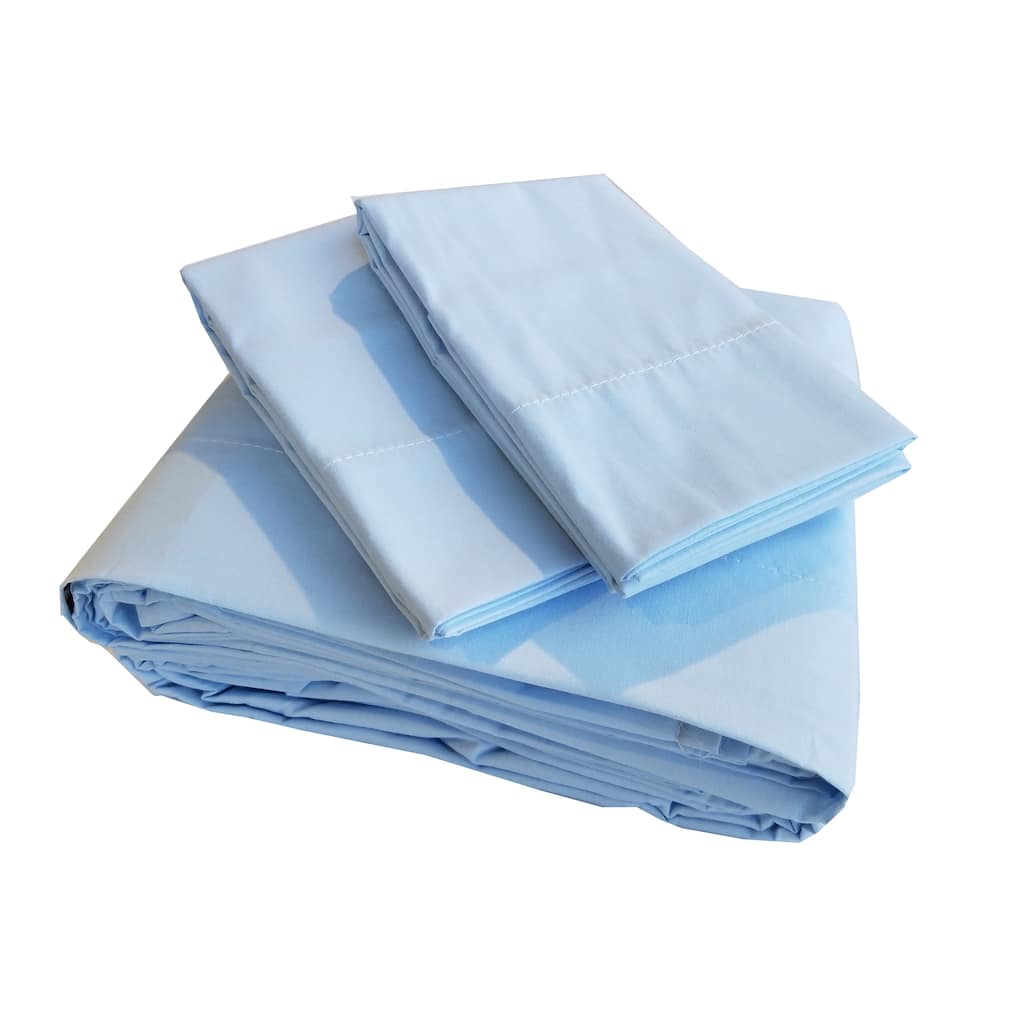 RV King Solid Color Cotton/ Poly RV Bed Sheet Set