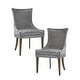 preview thumbnail 12 of 25, Madison Park Signature Ultra Upholstered Dining Side Chairs With Wood Legs (Set of 2)