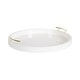 preview thumbnail 47 of 89, Kate and Laurel Lipton Round Decorative Tray with Metal Handles 22" Diameter - White/Gold