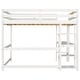 preview thumbnail 80 of 86, Elegant Loft Wood Bed with built-in desk,Ladder