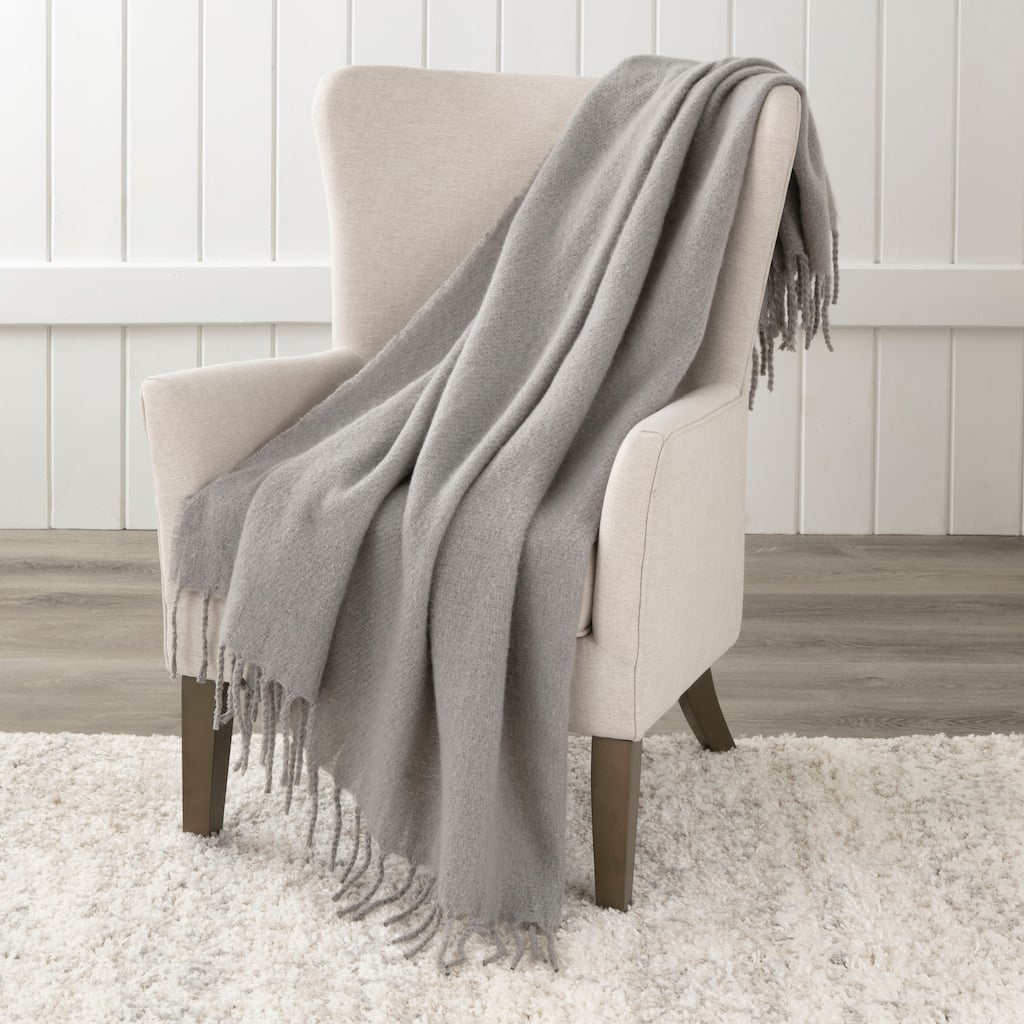 Vellux Solid Gray Throw