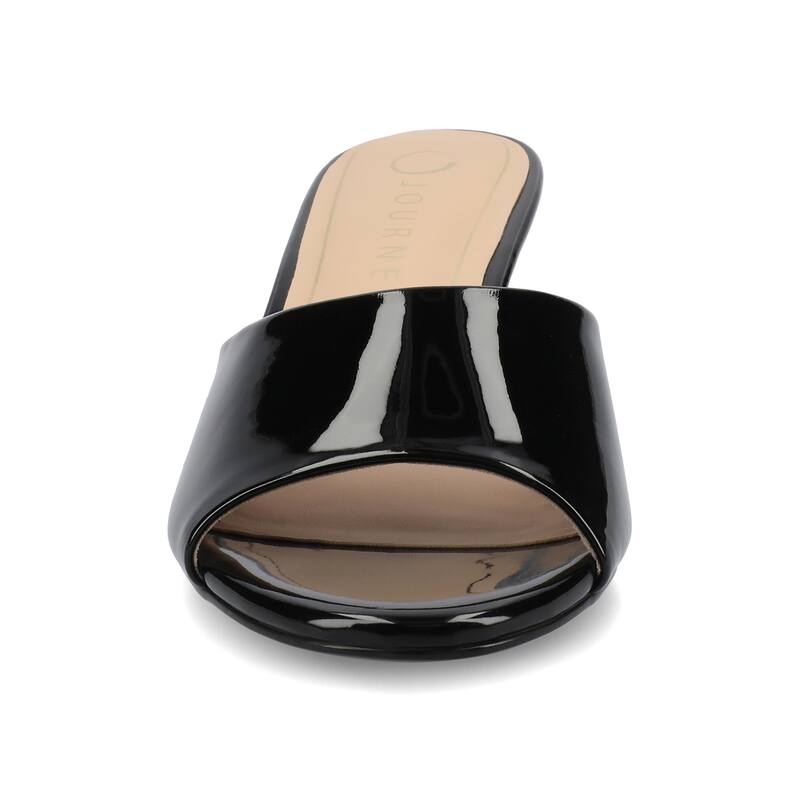 Journee Women's Jeylah Dress Sandals - Patent/Black - 10