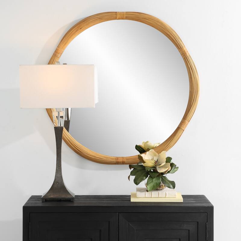 Uttermost 09960 Salina 39-3/4" Diameter Circular Framed Bathroom