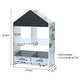 preview thumbnail 5 of 20, Children's Multi-Functional House Bookcase Toy Storage Bin Floor Cabinet with Blackboard Blue