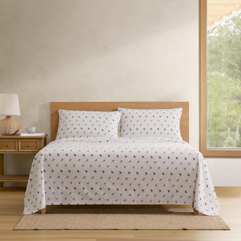 Eddie Bauer Crisp & Breathable Cotton Percale Deep Pocket Sheet Set