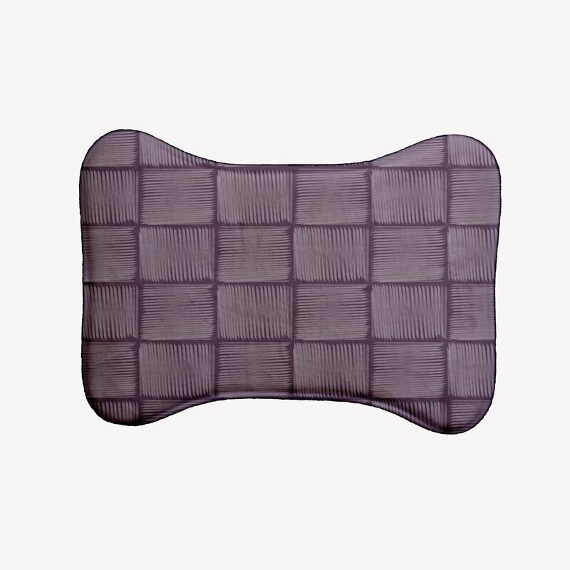 Basketweave Pet Feeding Mat for Dogs and Cats - Purple - 19" x 14"-Bone
